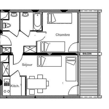 Chaviere - Lumieux - Centre Station - Balcon Mae-3074 Apartamento